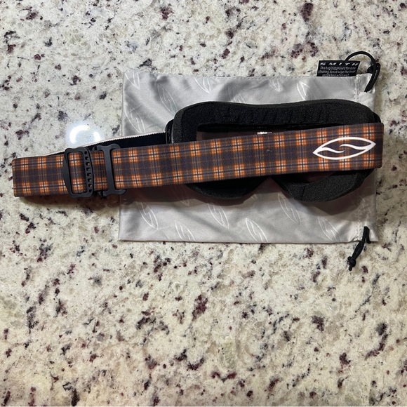 RARE Smith Optics X Banana Republic Ski Goggles Amber Lens Plaid Strap 2011 BR - Picture 3 of 11